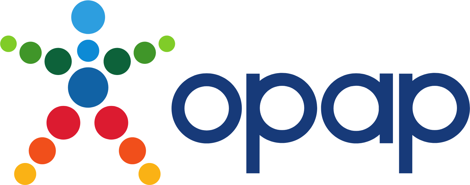 OPAP (Organization of Football Prognostics) logo large (transparent PNG)