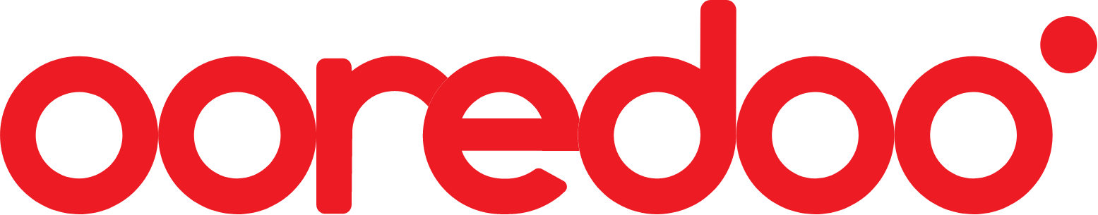 Ooredoo logo large (transparent PNG)
