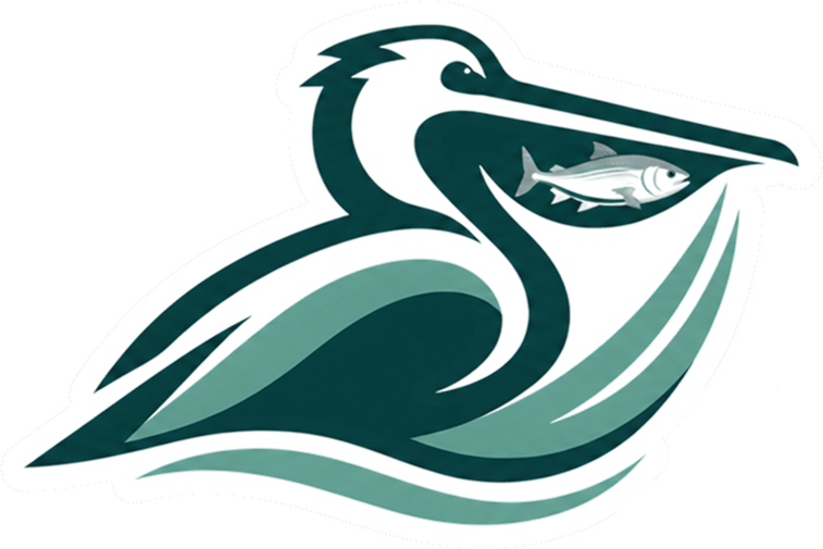Pelican Aqua Holding logo pour fonds sombres (PNG transparent)