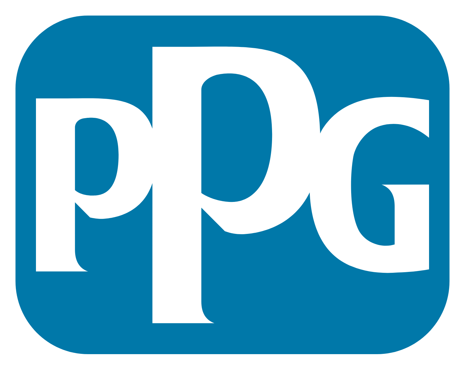 PPG Industries
 logo on a dark background (transparent PNG)