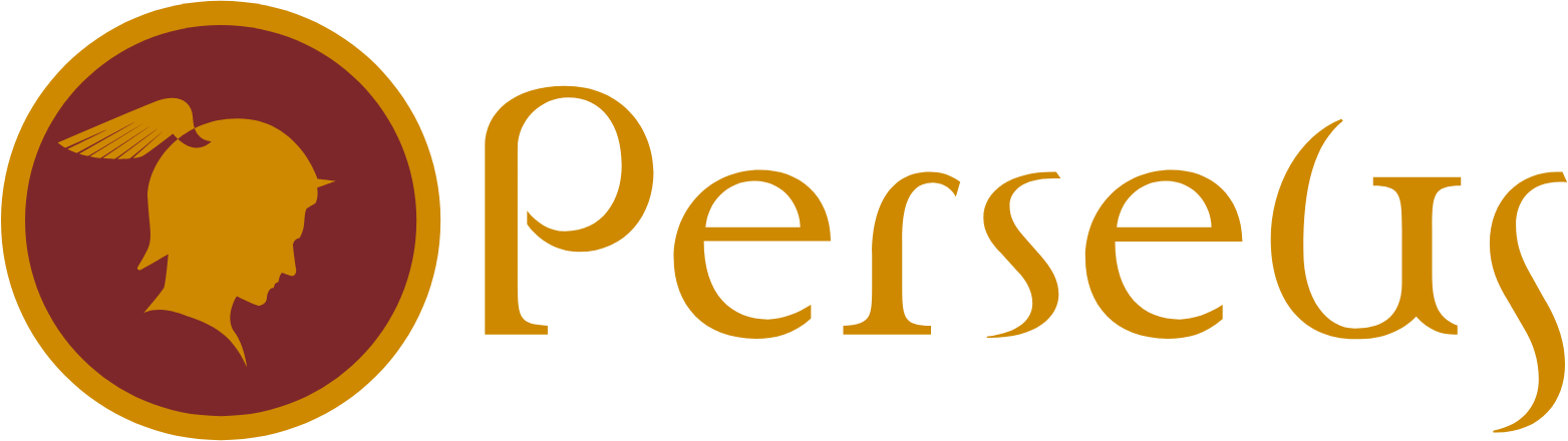 Perseus Mining logo fulle size on a dark background (transparent PNG)