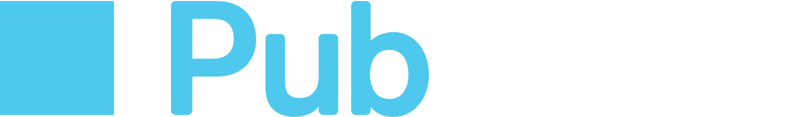 PubMatic Logo groß für dunkle Hintergründe (transparentes PNG)