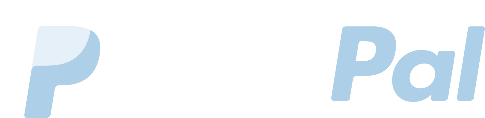 PayPal logo large for dark backgrounds (transparent PNG)