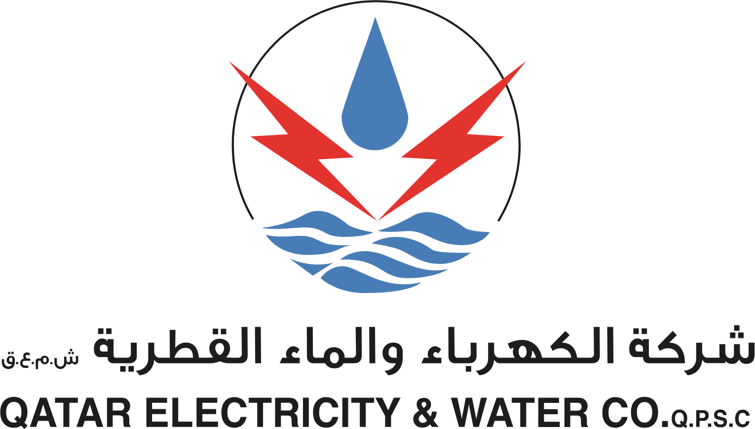 Qatar Electricity & Water Company logo large (transparent PNG)