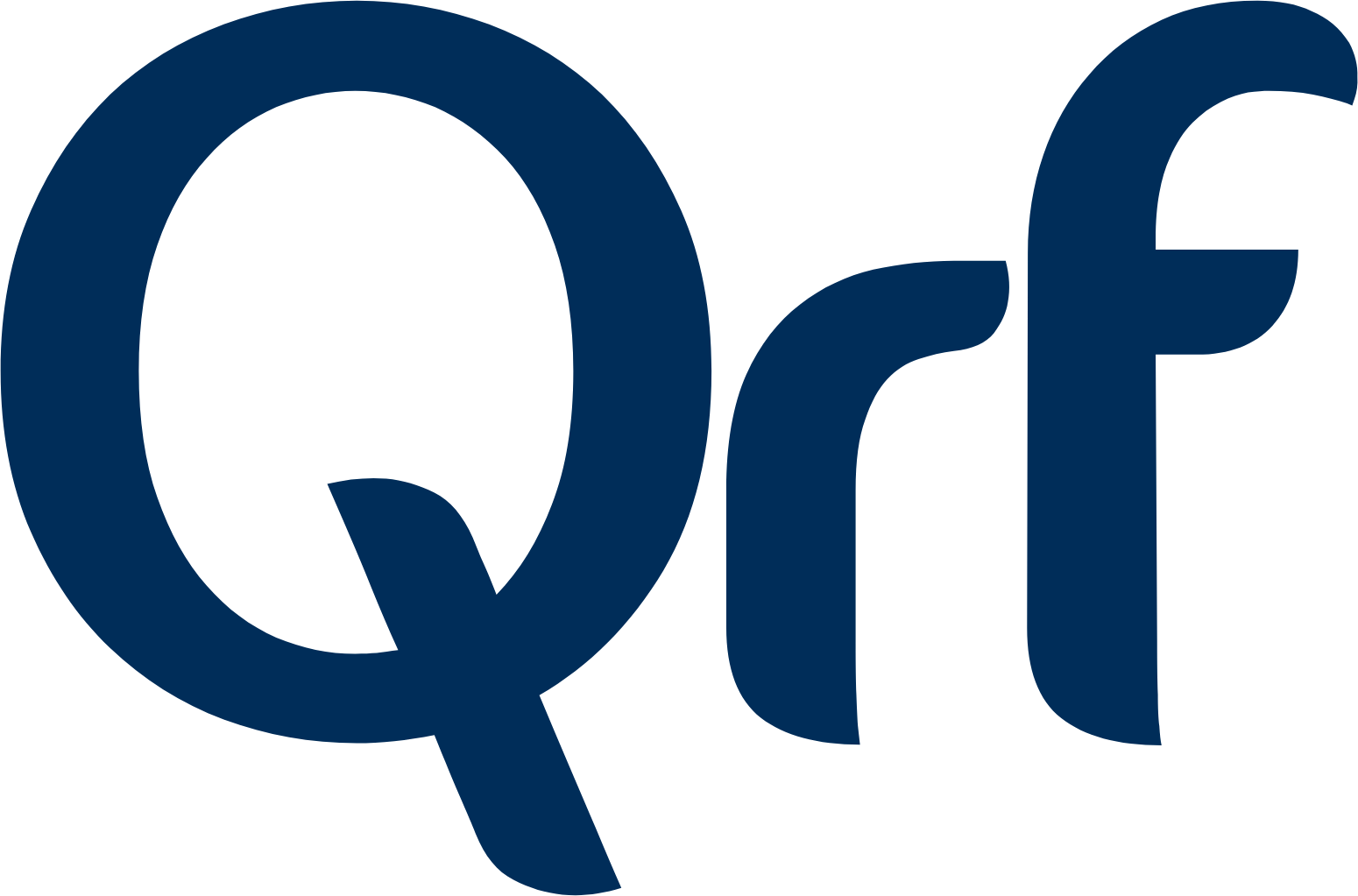 Qrf logo in transparent PNG and vectorized SVG formats