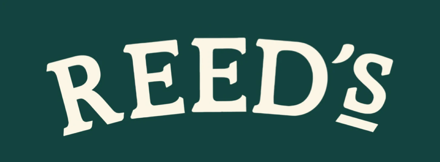 Reed's, Inc. logo on a dark background (transparent PNG)