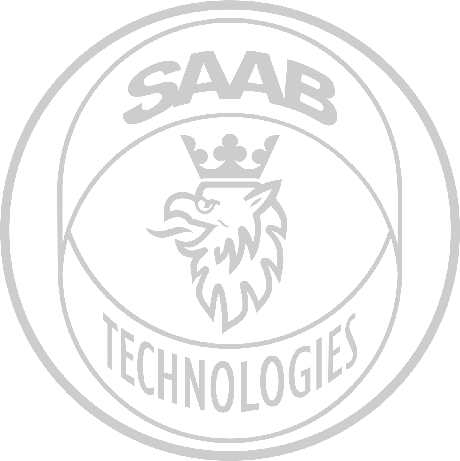 SAAB AB Logo für dunkle Hintergründe (transparentes PNG)