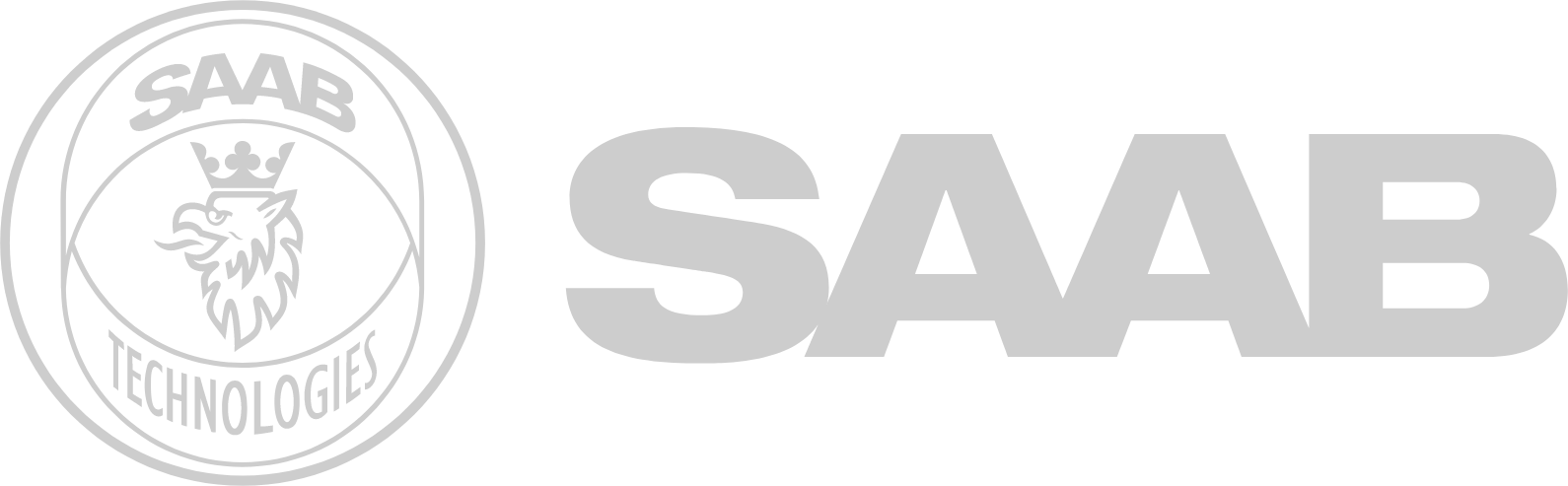 SAAB AB logo grand pour les fonds sombres (PNG transparent)