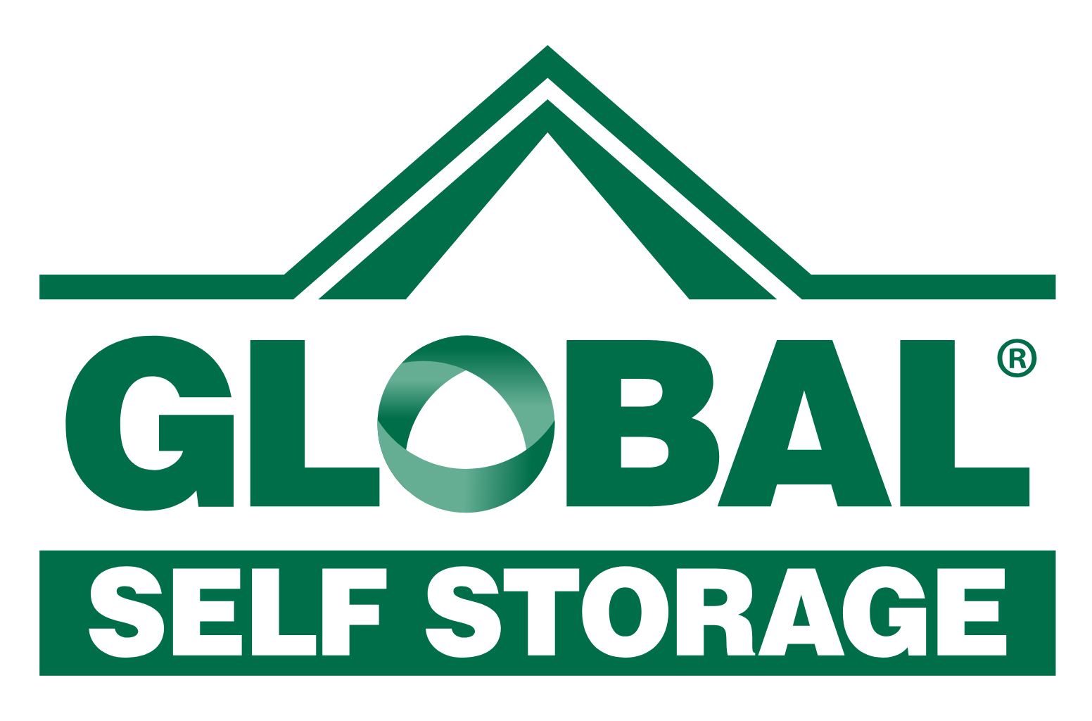 Global Self Storage logo fulle size on a dark background (transparent PNG)