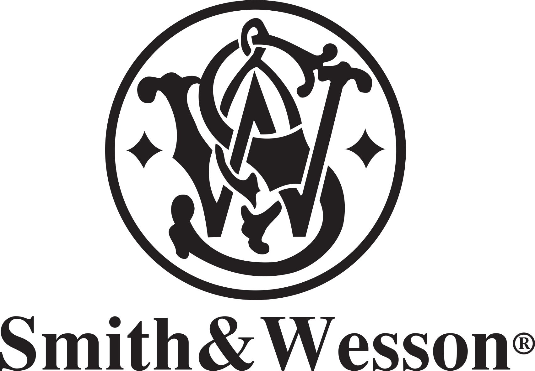 Smith & Wesson logo large (transparent PNG)