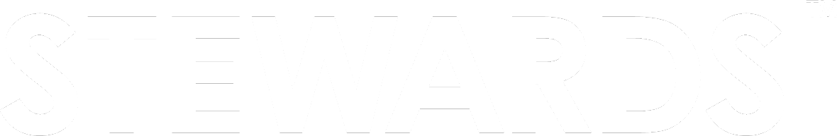 Stewards Inc. logo grand pour les fonds sombres (PNG transparent)