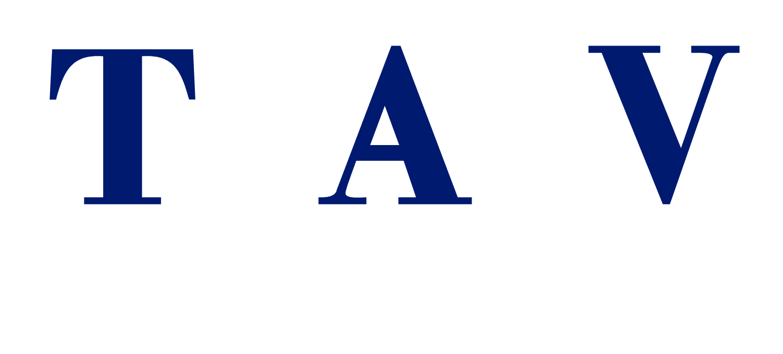 TAV Airports Holding logo large for dark backgrounds (transparent PNG)