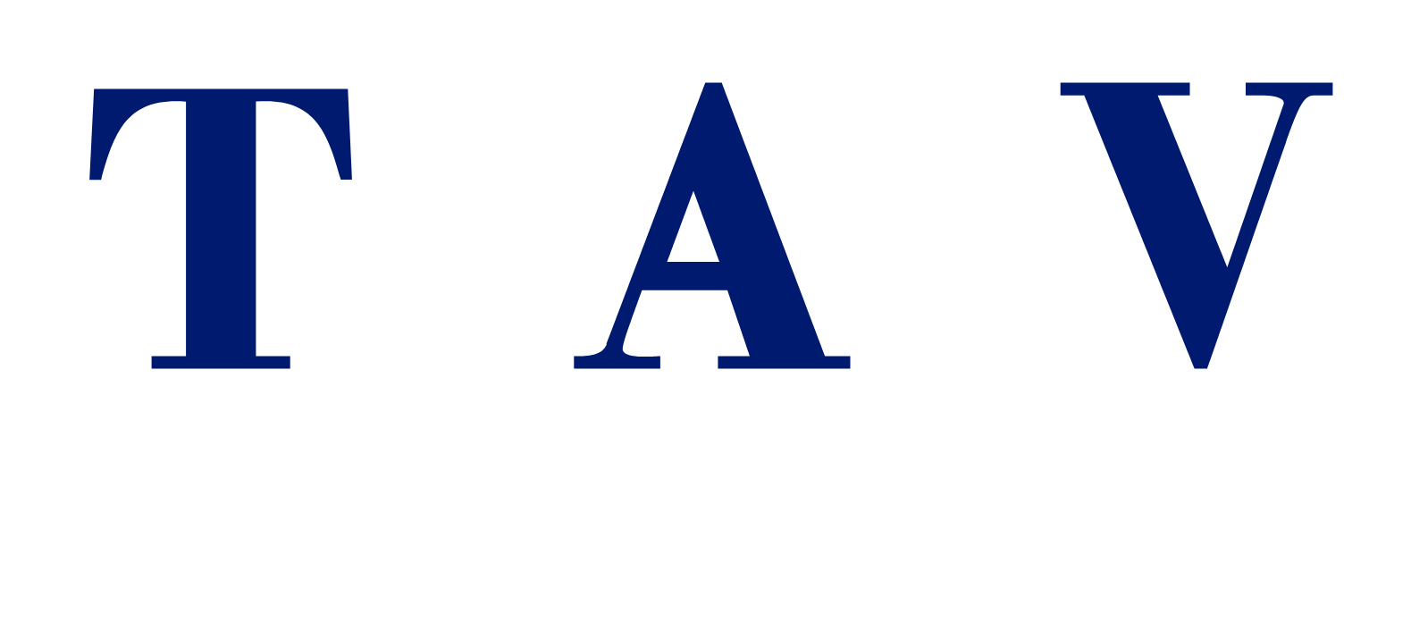 TAV Airports Holding logo grand pour les fonds sombres (PNG transparent)