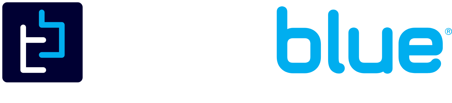 TrueBlue Logo groß für dunkle Hintergründe (transparentes PNG)
