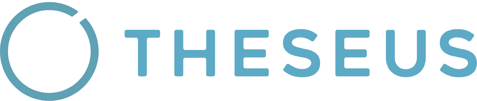 Theseus Pharmaceuticals logo fulle size on a dark background (transparent PNG)