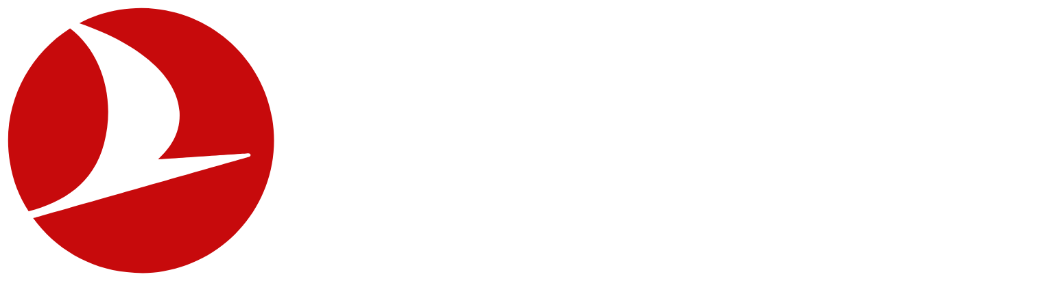 Turkish Airlines logo grand pour les fonds sombres (PNG transparent)