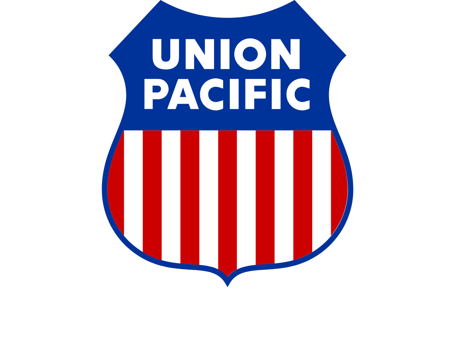 Union Pacific Corporation logo large for dark backgrounds (transparent PNG)