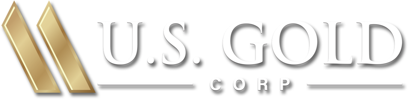 U.S. Gold Corp logo grand pour les fonds sombres (PNG transparent)