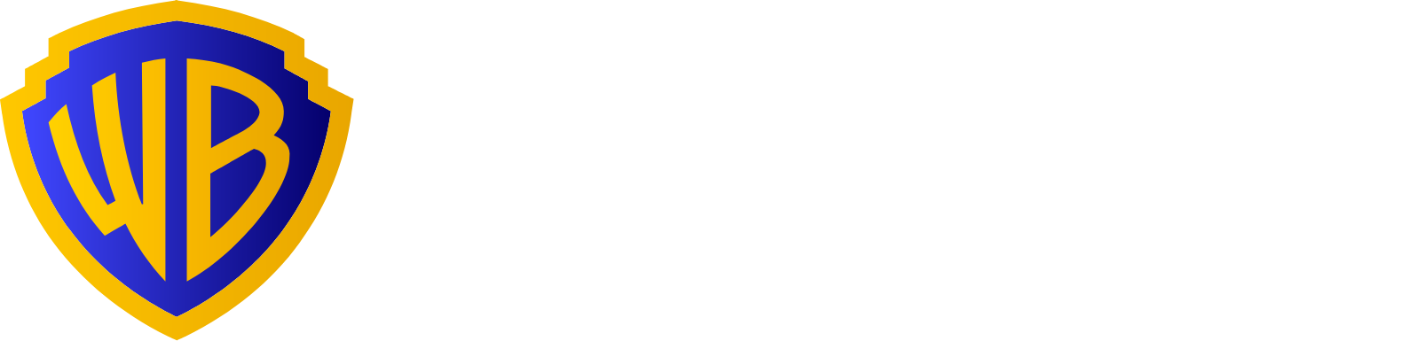 Warner Bros. Discovery Logo groß für dunkle Hintergründe (transparentes PNG)