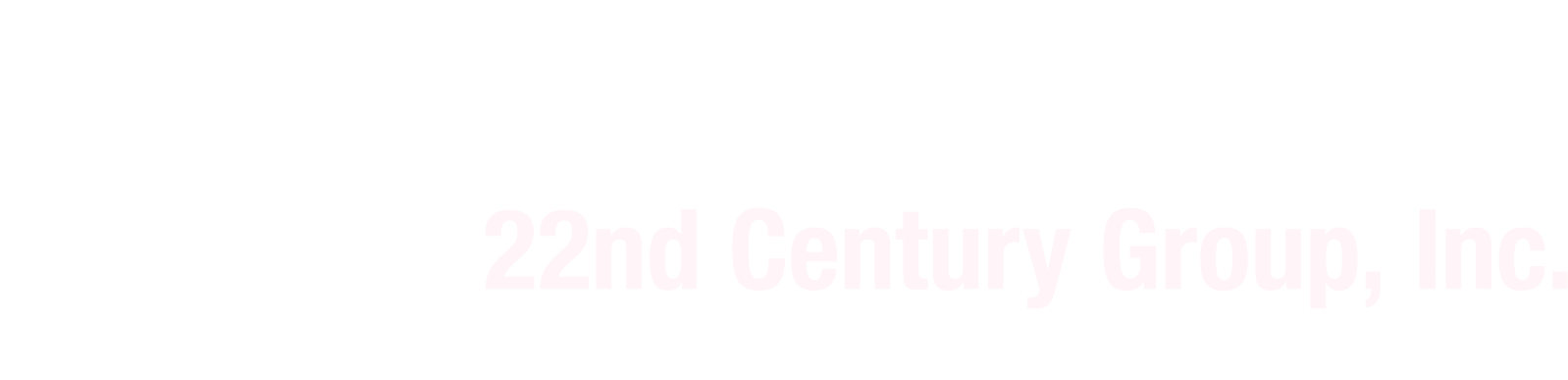 22nd Century Group
 logo fulle size on a dark background (transparent PNG)