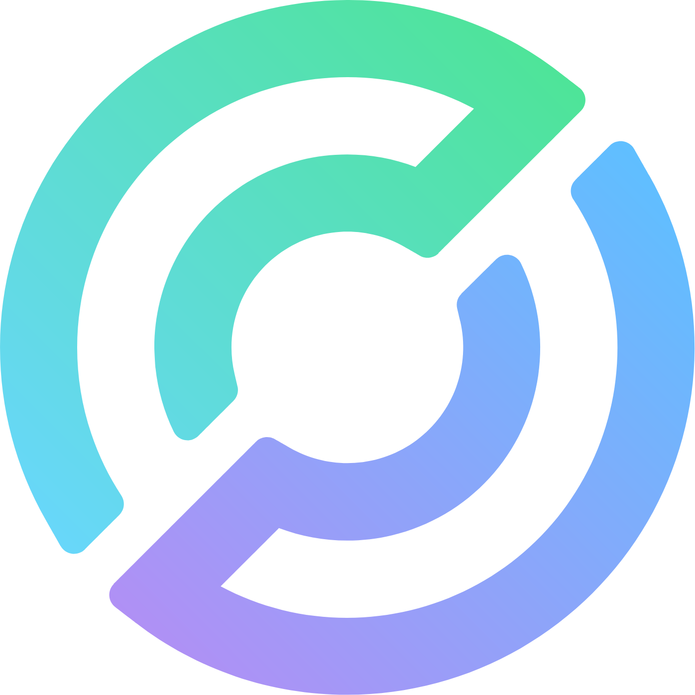 Circle logo on a dark background (transparent PNG)