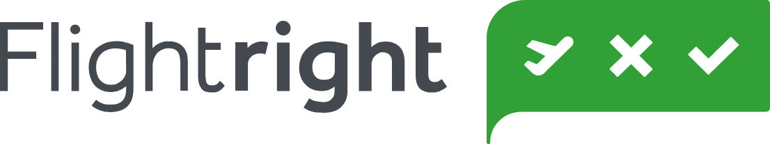 Flightright logo grand pour les fonds sombres (PNG transparent)