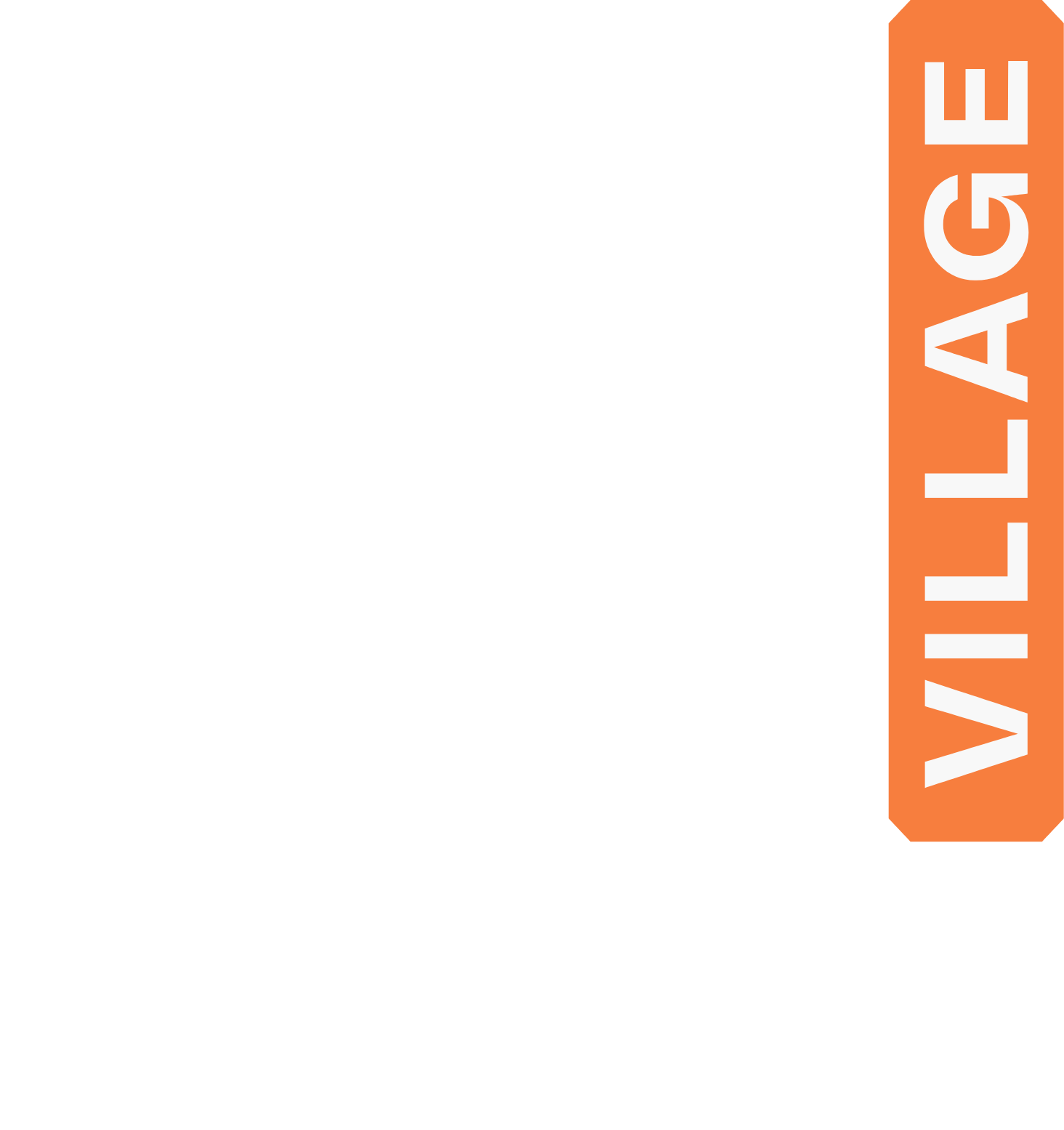 M Village Logo für dunkle Hintergründe (transparentes PNG)