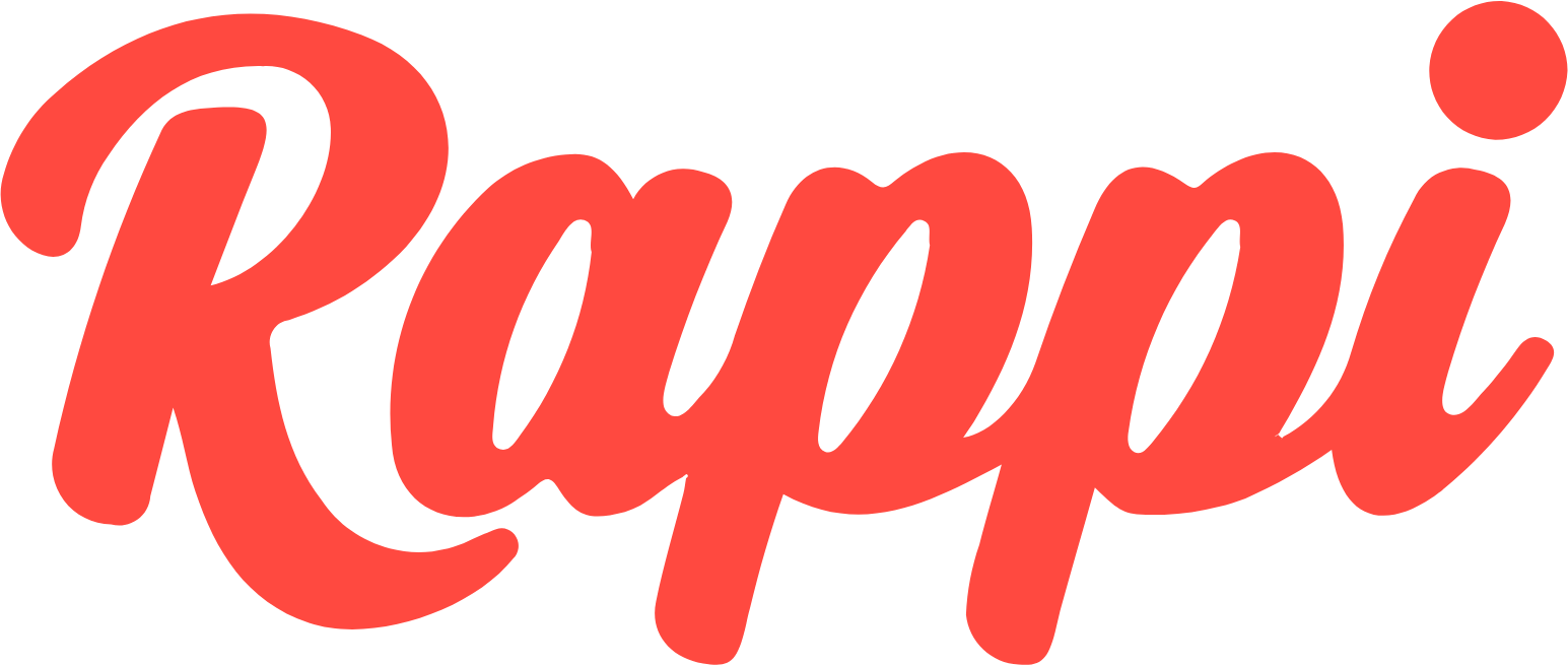 Rappi logo large (transparent PNG)