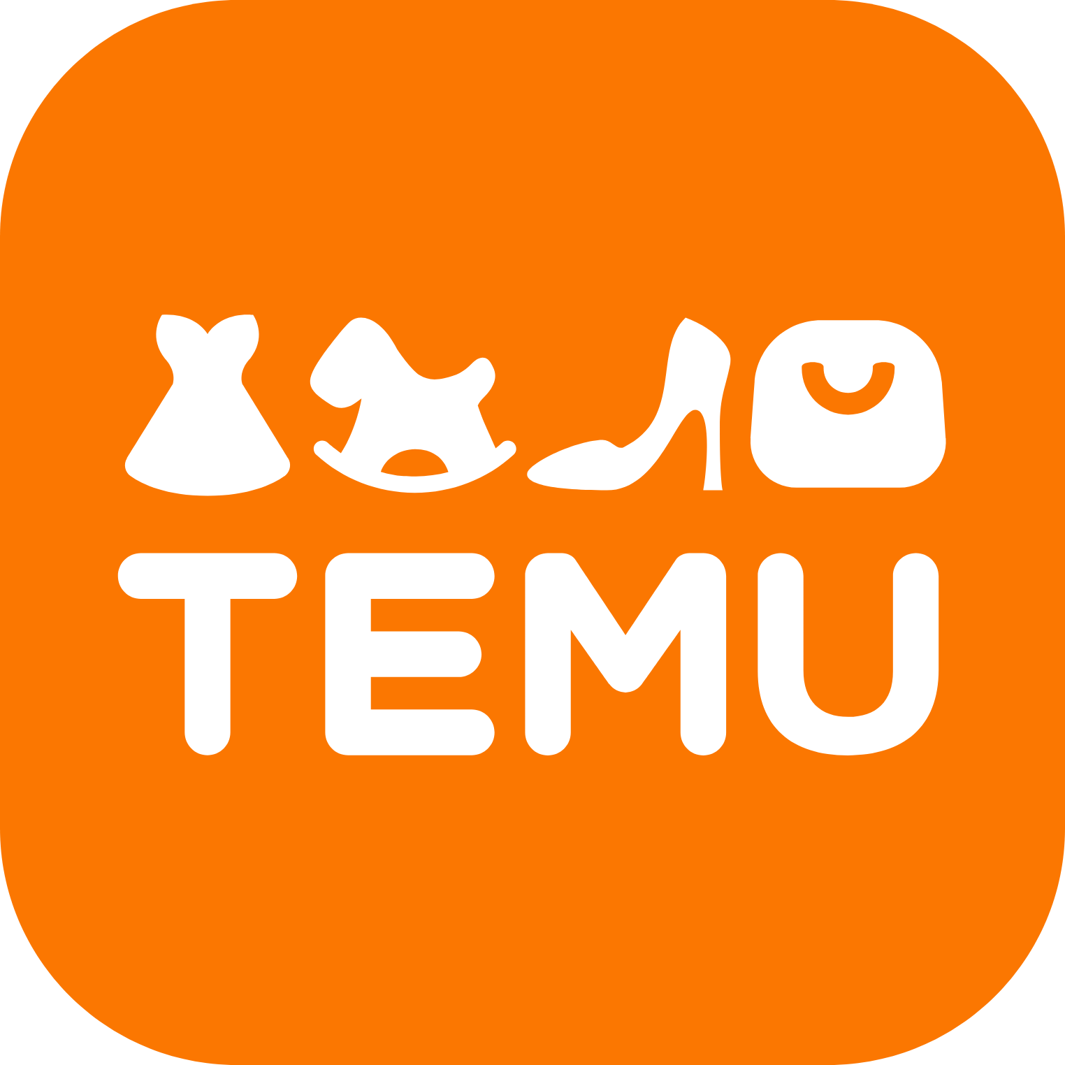 Temu logo in transparent PNG and vectorized SVG formats