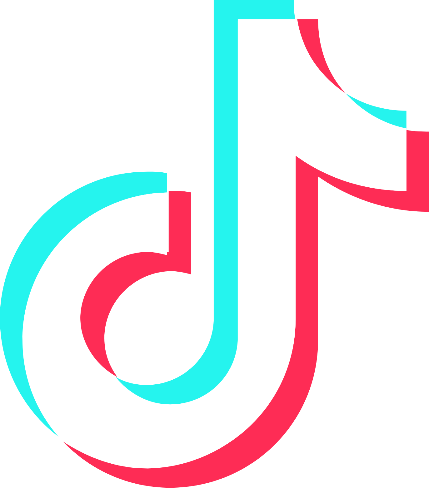 TikTok logo on a dark background (transparent PNG)